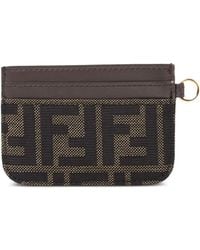 Fendi - Ff-Jacquard Card Case - Lyst