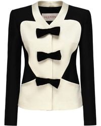 Valentino Garavani - Crepe Couture Bow-Detail Blazer - Lyst
