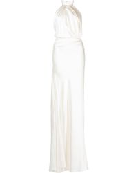 Michelle Mason - Pleated-detail Silk Gown - Lyst