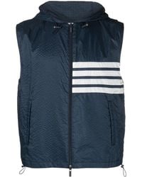 Thom Browne - 4-Bar Stripe Ripstop Hooded Gilet - Lyst