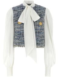 Balmain - Tweed Shirt - Lyst