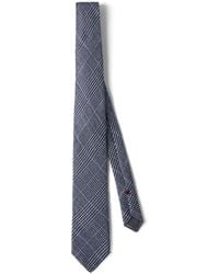 Brunello Cucinelli - Checked Silk-linen Tie - Lyst
