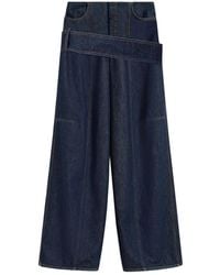 Sportmax - Jeans A Gamba Ampia Aia Con Cintura - Lyst