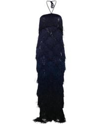 Bless - Laguna Fringed Halterneck Maxi Dress - Lyst