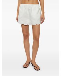 Posse - Odette Scalloped-Hem Shorts - Lyst