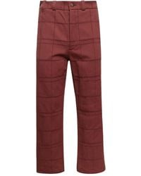 The Elder Statesman - Checked Cotton Trousers - Lyst