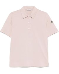 Moncler - Polo Mc Nude Shoulder Logo Patch - Lyst