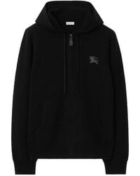 Burberry - Equestrian Knight Design Zip Wool Hoodie - Lyst