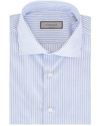 Canali - Gestreept Overhemd - Lyst