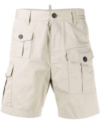 DSquared² Pocket Detail Cargo Shorts - Natural
