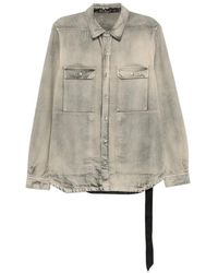 Rick Owens - Veste En Jean À Effet Délavé - Lyst