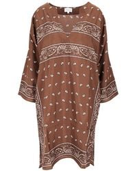 P.A.R.O.S.H. - Paisley-Print V-Neck Dress - Lyst
