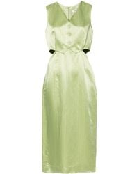 Sandro - Midi-jurk Met Krijtstreep - Lyst