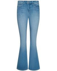 L'Agence - Taney Low-Rise Flared Jeans - Lyst