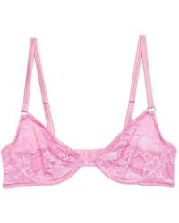 Fleur du Mal - Le Stretch Lace Demi Bra - Lyst