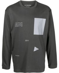 Herren Bekleidung T-Shirts Langarm T-Shirts and wander Langarmshirt Hybrid Base Layer in Natur für Herren 