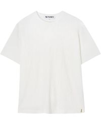 Sunnei - Geripptes T-Shirt - Lyst