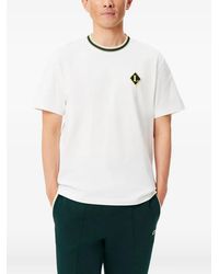 Lacoste - Logo-Patch Tipped-Trim T-Shirt - Lyst