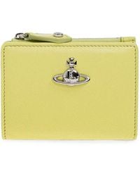 Vivienne Westwood - Slim Flap Orb-Plaque Leather Wallet - Lyst