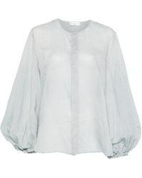 Roberto Collina - Striped Balloon-Sleeve Shirts - Lyst