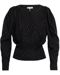 Isabel Marant - Polka-Dot Puff-Sleeve Top - Lyst