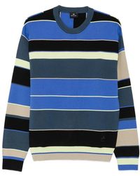 Paul Smith - Striped Organic-Cotton Sweater - Lyst