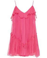 Nissa - Open-Back Silk Mini Dress - Lyst