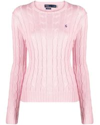 Polo Ralph Lauren - Gebreide Pullover Met V-hals, Model 'kimberley' - Lyst
