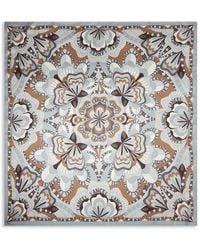 Lancel - Square 70 Floral-Motif Silk Scarf - Lyst