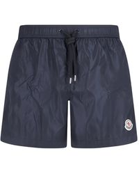 Moncler - Short De Bain À Patch Logo - Lyst