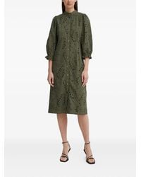 Bruuns Bazaar - Eyelet-Embroidery Puff-Sleeve Dress - Lyst