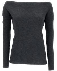 P.A.R.O.S.H. - Off-Shoulder Ribbed-Knit Sweater - Lyst