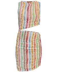 Missoni - Zigzag-Knit Cut-Out Mini Dress - Lyst
