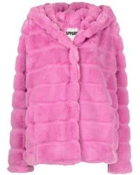Apparis - Textured Hooded Coat - Lyst