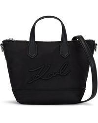 Karl Lagerfeld - Small K/signature Logo-appliqué Tote Bag - Lyst
