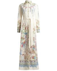 Etro - Floral-Print Shirt Dress - Lyst