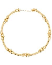 Ferragamo - Twisted Chain Gancini Necklace - Lyst