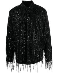 Amiri - Sequin-Embellished Straight-Point Collar Shirt - Lyst