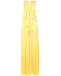 Lethicia Bronstein - Robe Longue Teres À Col V - Lyst