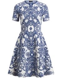 Etro - Patterned-Jacquard Mini Dress - Lyst