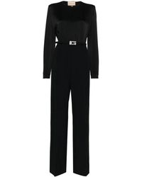 Gucci - Belted Long Jumpsuit - Lyst