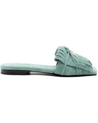 DONNARì - Fringe-Detail Square-Toe Sandals - Lyst