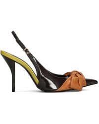 SCHUTZ SHOES - Liora Bow-Detail Slingback Heeled Pumps - Lyst