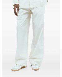 Tekla - X Birkenstock Gestreepte Broek Met Gestrikte Taille - Lyst