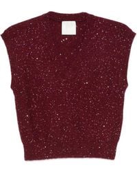 Marella - グリッター Vネックニットトップ - Lyst