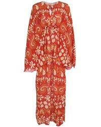 Cala De La Cruz - Abstract-Print Flared-Sleeve Kaftan - Lyst