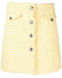 Alessandra Rich - Tweed Button-up Skirt - Lyst