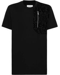 Philipp Plein - Logo-Panel Zip-Detail T-Shirt - Lyst