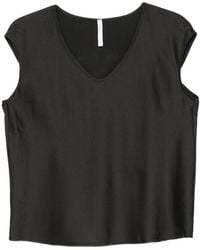 Imperial - Blouse Sans Manches À Col V - Lyst