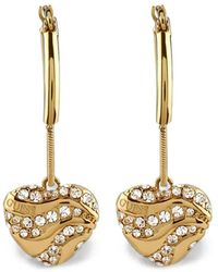 Guess - Heart Waves Hoop Earrings - Lyst